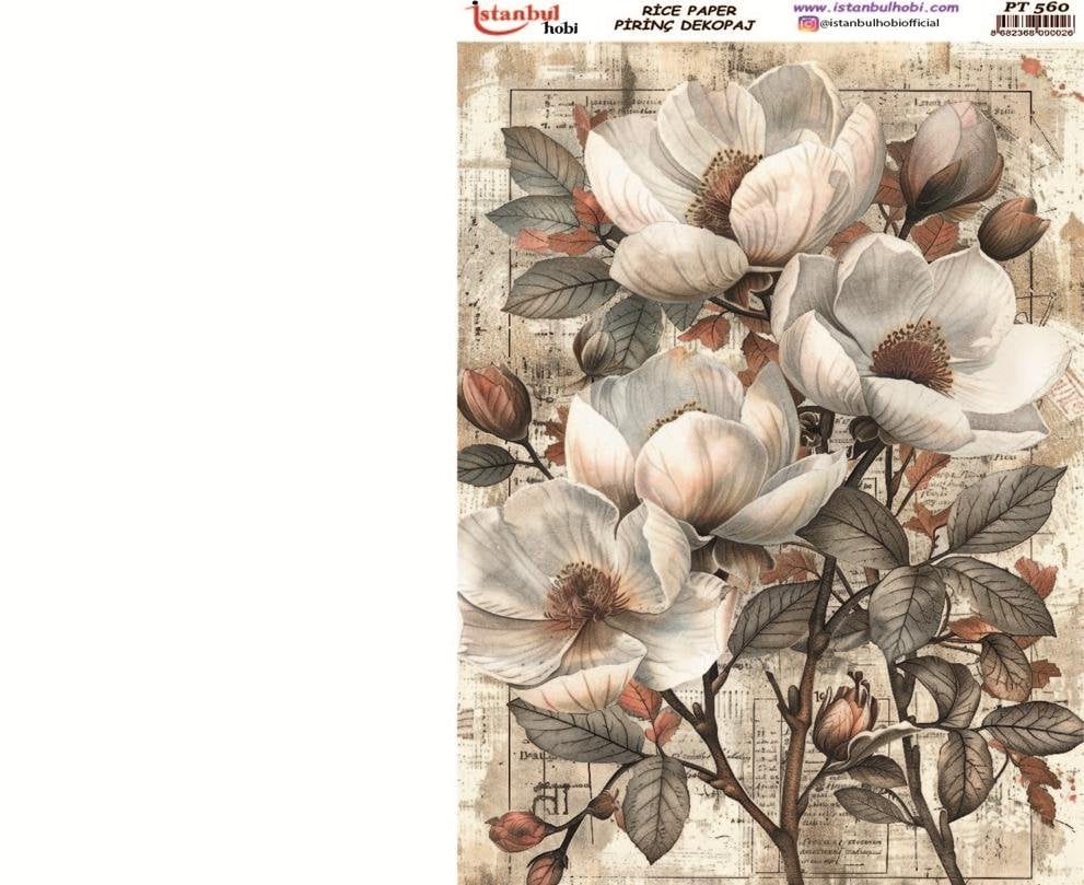 Pirinç Dekopaj Kağıdı 30x42cm PT-560 Çiçek
