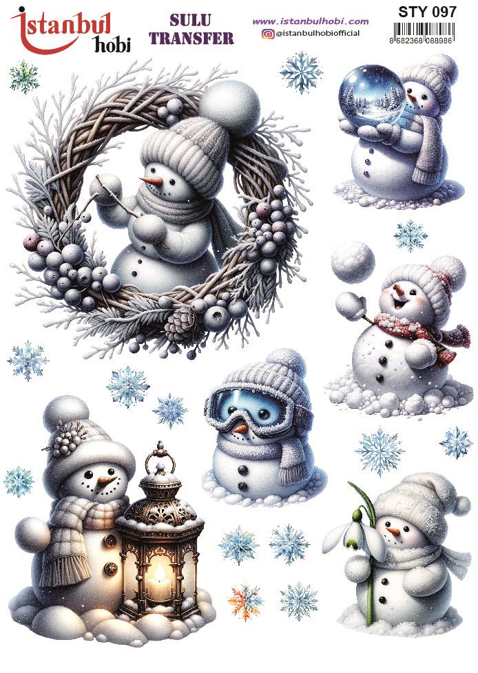 Yılbaşı Sulu Transfer 25x35cm STY097