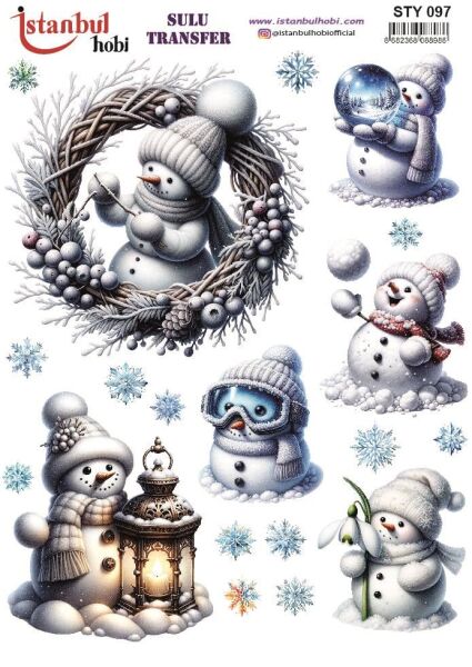 Yılbaşı Sulu Transfer 25x35cm STY097