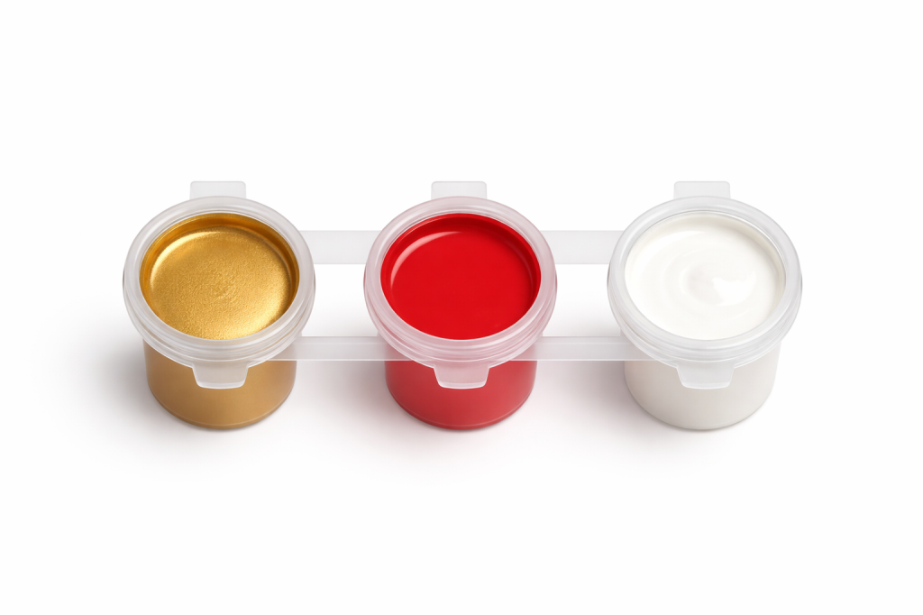 Ehobici 3 Renk Akrilik Boya Seti Altın Kırmızı Beyaz