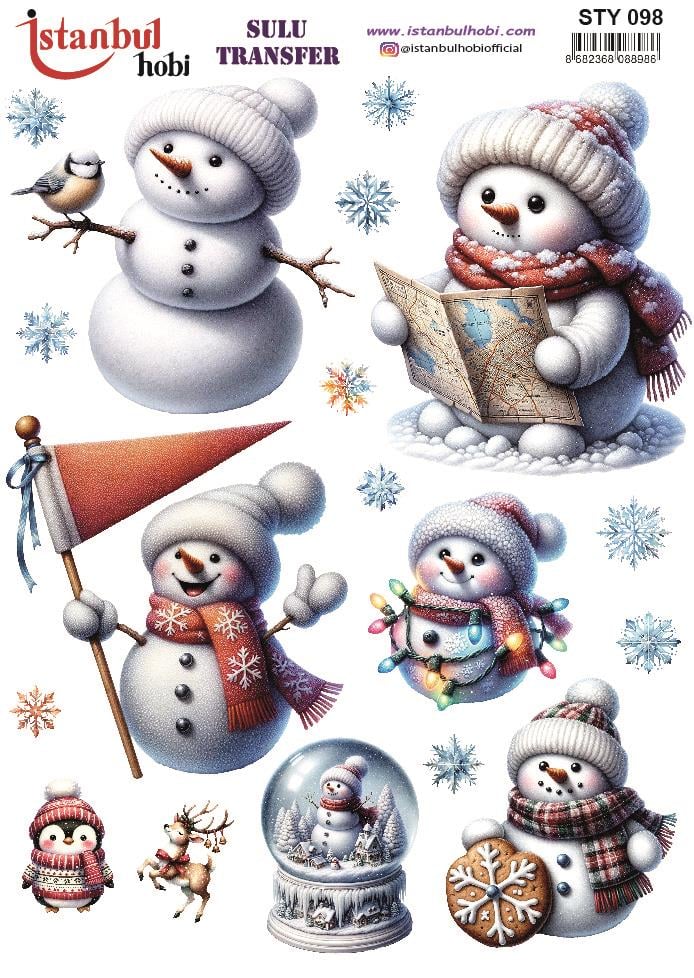 Yılbaşı Sulu Transfer 25x35cm STY098
