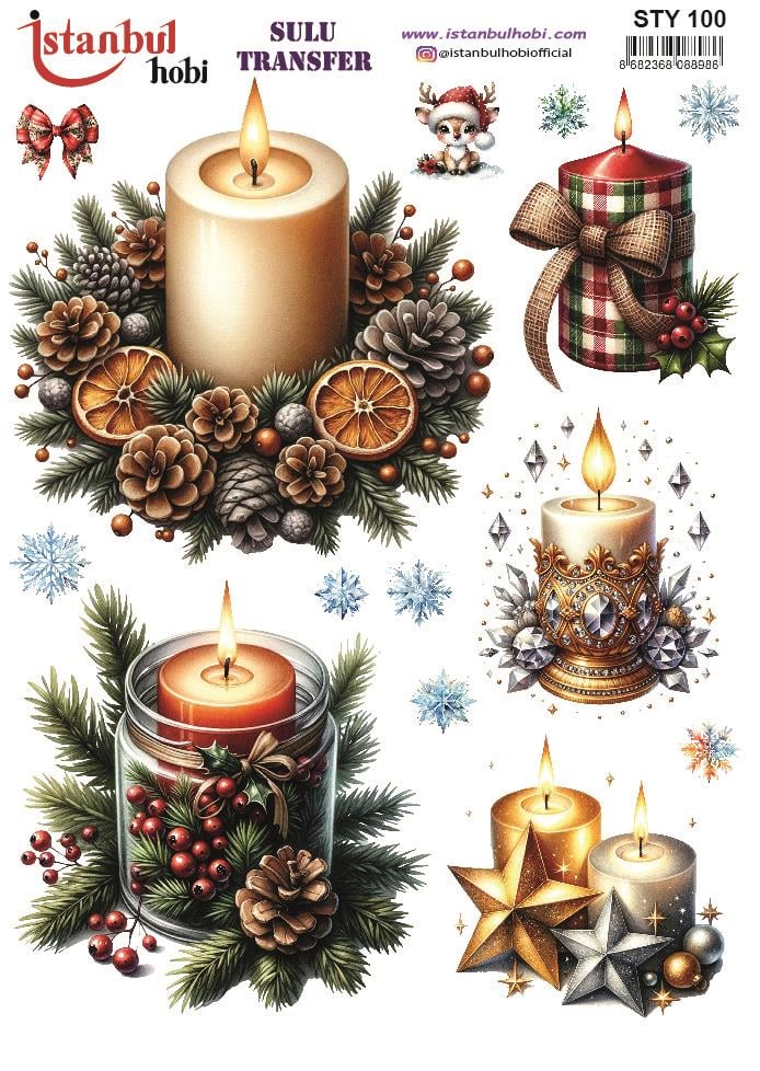 Yılbaşı Sulu Transfer 25x35cm STY100