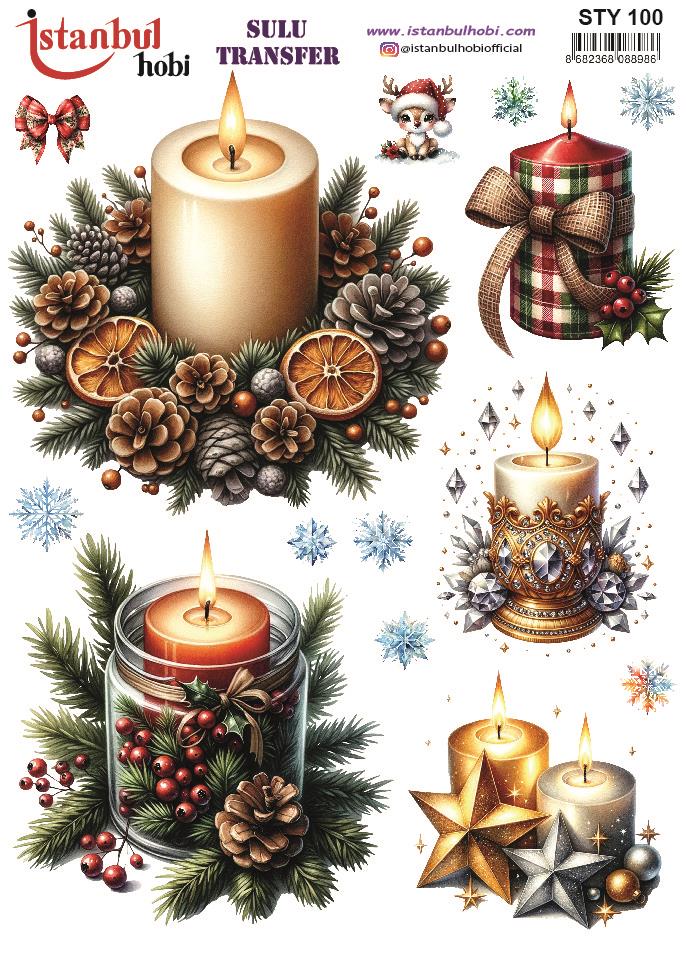 Yılbaşı Sulu Transfer 25x35cm STY100