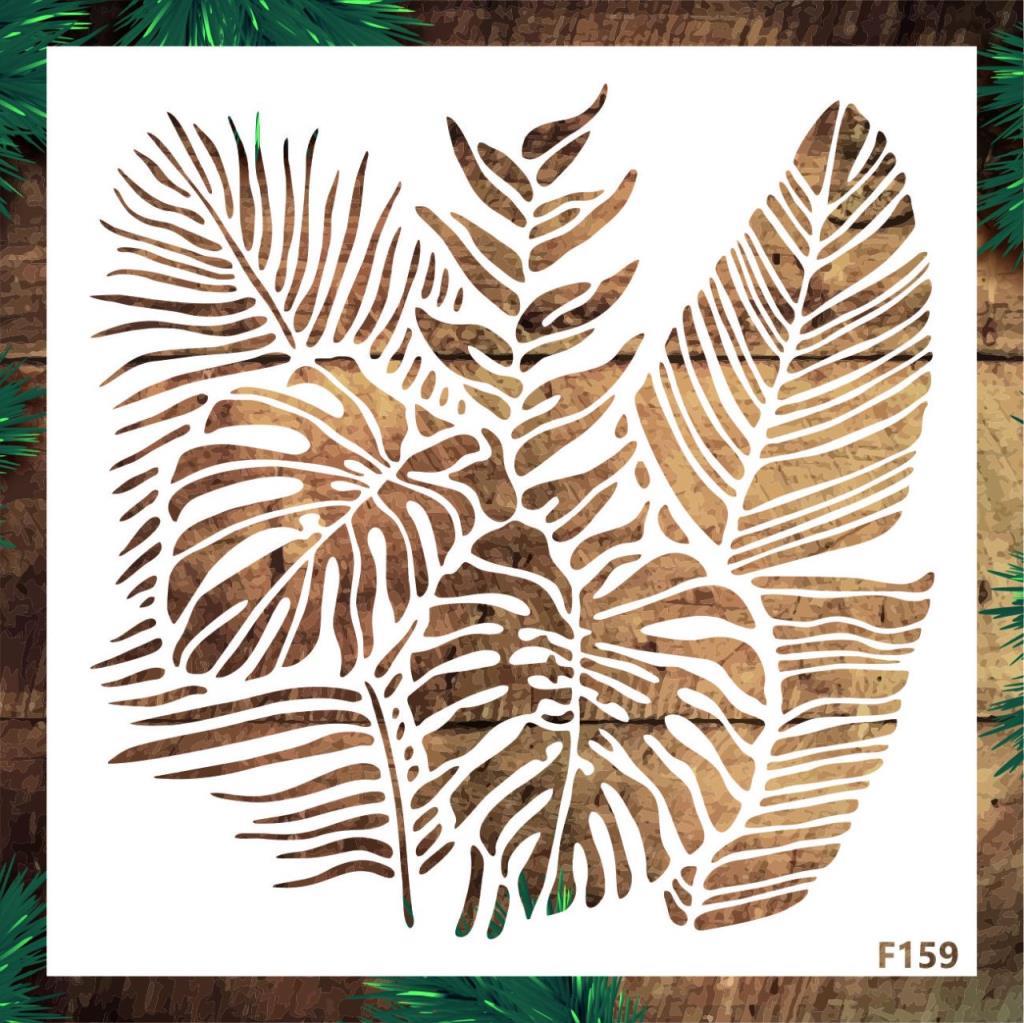 Çiçek Desen Stencil Şablon (30x30) F-159