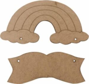 Gökkuşağı Ahşap Kapı Süsü L-82