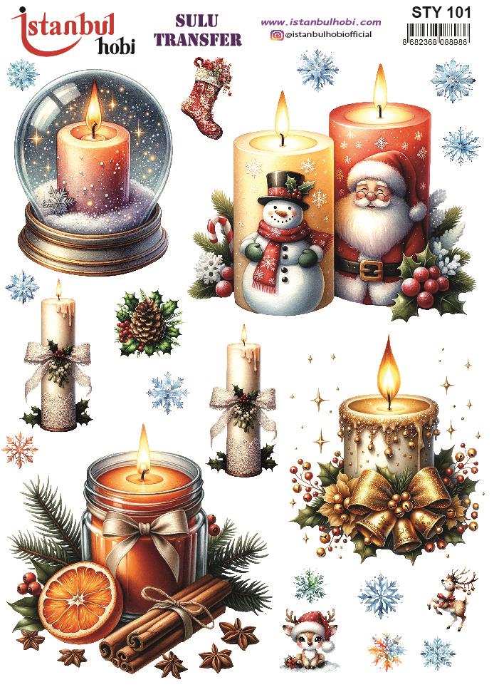 Yılbaşı Sulu Transfer 25x35cm STY101