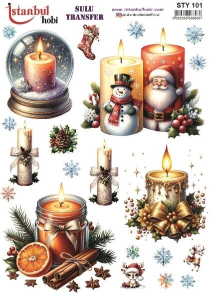 Yılbaşı Sulu Transfer 25x35cm STY101