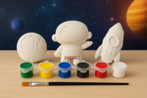 Ehobici Taş Boyama Uzay Seti 6 Renk Akrilik Boya 5ml + Fırça