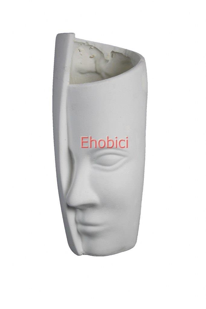 Polyester Tek Yüzlü Soyut Vazo 30x11cm HYK576