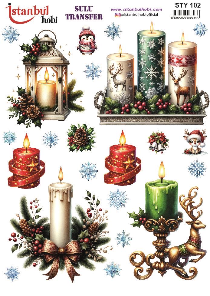 Yılbaşı Sulu Transfer 25x35cm STY102