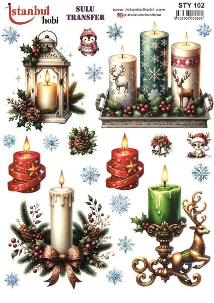 Yılbaşı Sulu Transfer 25x35cm STY102