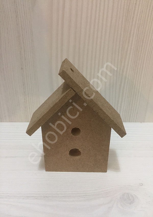 Minik Ahşap Ev 5x8cm (Mdf) Obje K-381