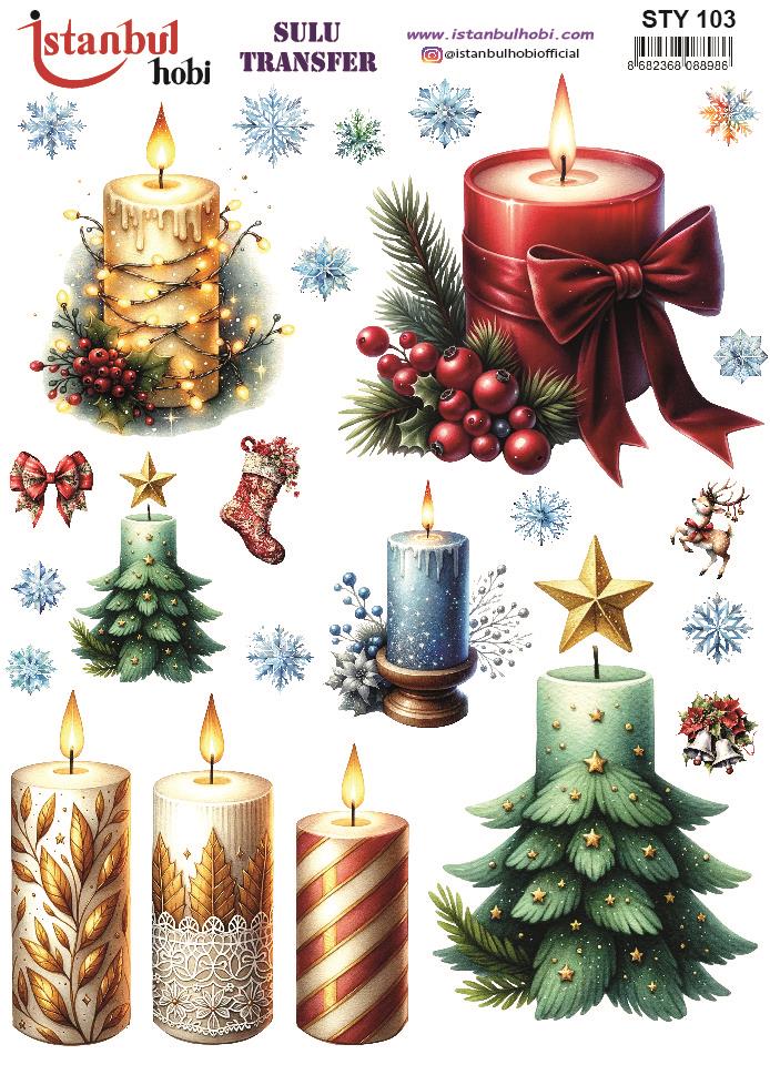 Yılbaşı Sulu Transfer 25x35cm STY103