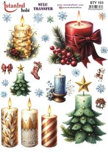 Yılbaşı Sulu Transfer 25x35cm STY103
