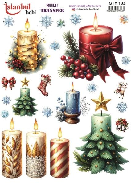 Yılbaşı Sulu Transfer 25x35cm STY103