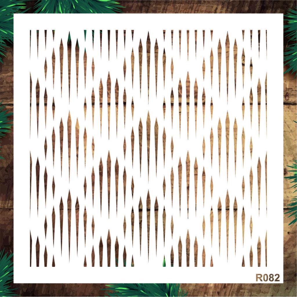 Ardışık Desen Stencil Şablon (25x25) R-082