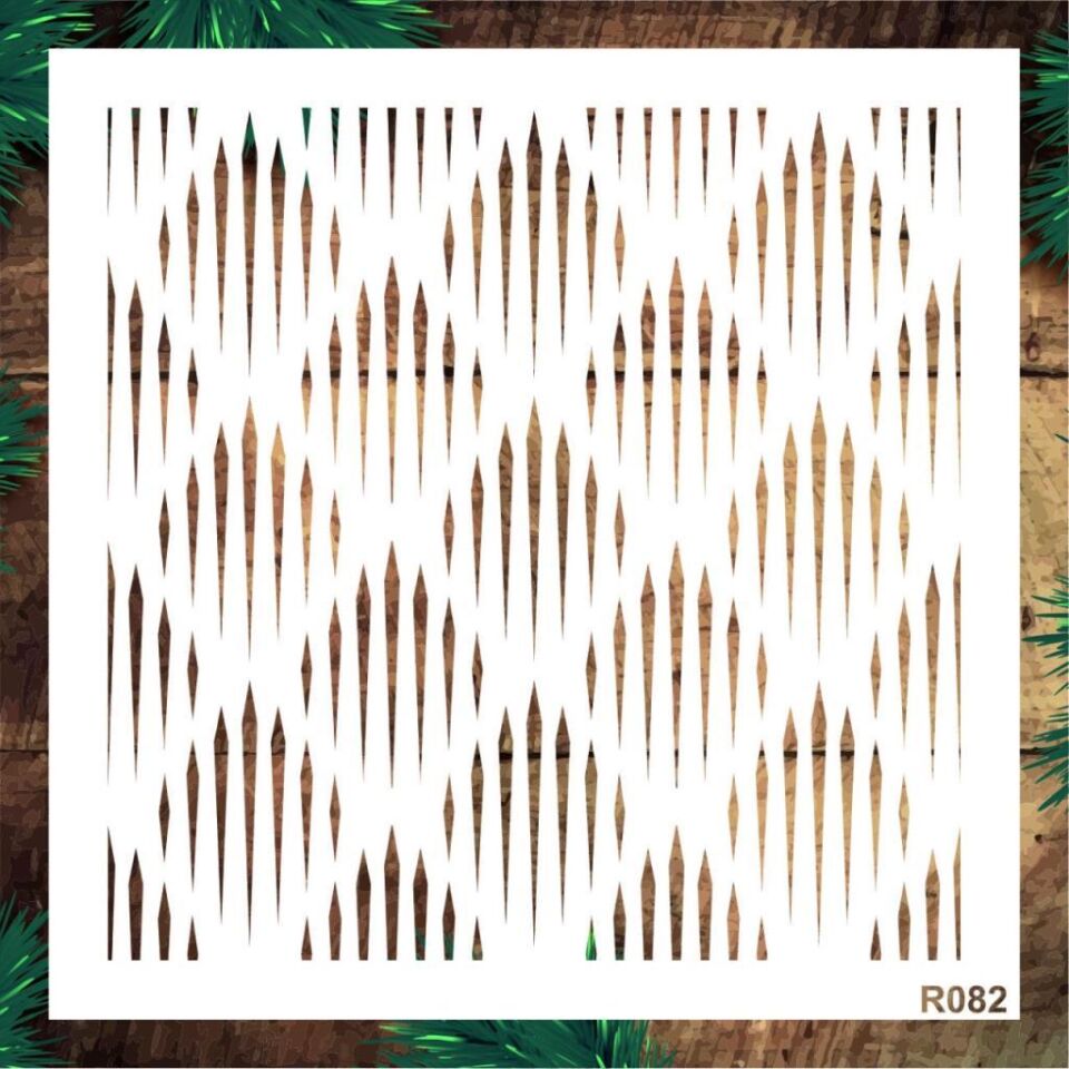 Ardışık Desen Stencil Şablon (25x25) R-082
