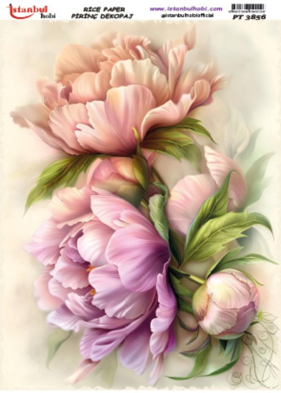 Pirinç Dekopaj Kağıdı 30x42cm PT-3856 Çiçek