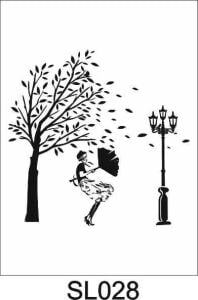 Siluet Desenler Stencil Şablon (25x25) SL-028