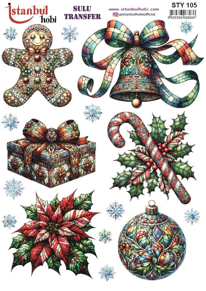 Yılbaşı Sulu Transfer 25x35cm STY105