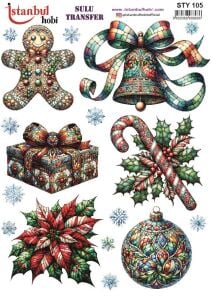 Yılbaşı Sulu Transfer 25x35cm STY105