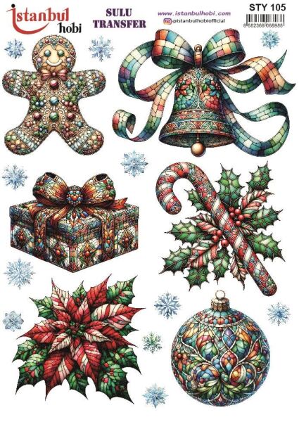 Yılbaşı Sulu Transfer 25x35cm STY105