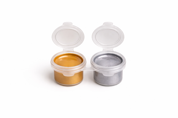 Ehobici 2 Renk Metalik Akrilik Boya Seti 3ml Altın Gümüş