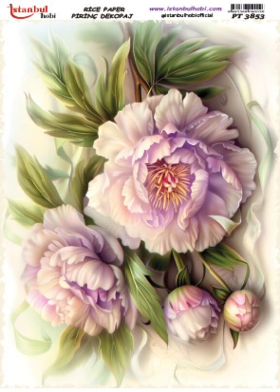 Pirinç Dekopaj Kağıdı 30x42cm PT-3853 Çiçek