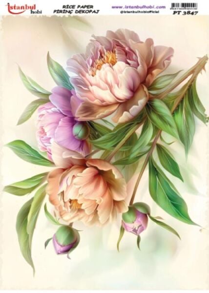 Pirinç Dekopaj Kağıdı 30x42cm PT-3847 Çiçek