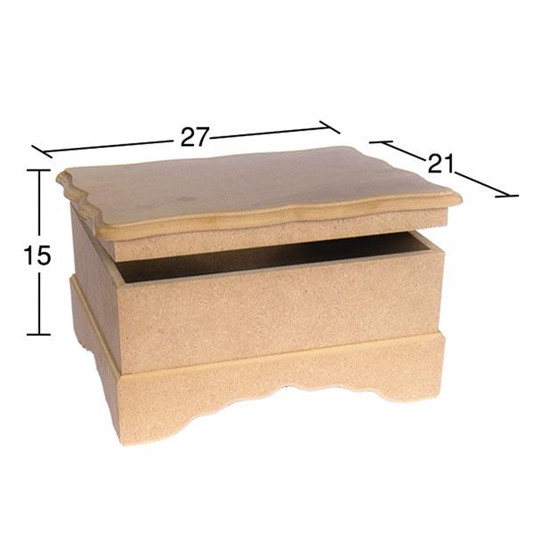 Ahşap Yüksek Dikdörtgen Kutu 27x21cm KU230