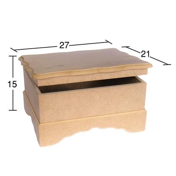 Ahşap Yüksek Dikdörtgen Kutu 27x21cm KU230