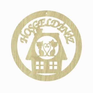 Ahşap Kapı Süsü Hoşgeldiniz L96