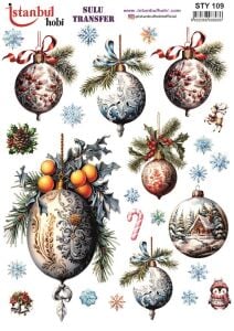 Yılbaşı Sulu Transfer 25x35cm STY109