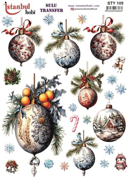 Yılbaşı Sulu Transfer 25x35cm STY109