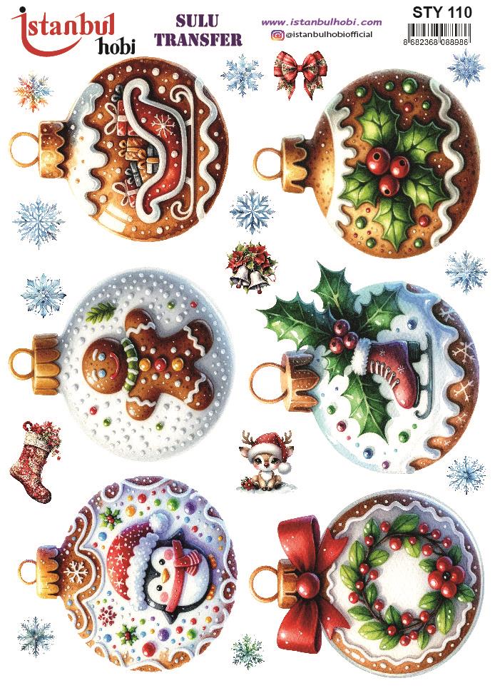 Yılbaşı Sulu Transfer 25x35cm STY110