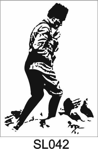 Siluet Desenler Stencil Şablon (25x35) SL-042