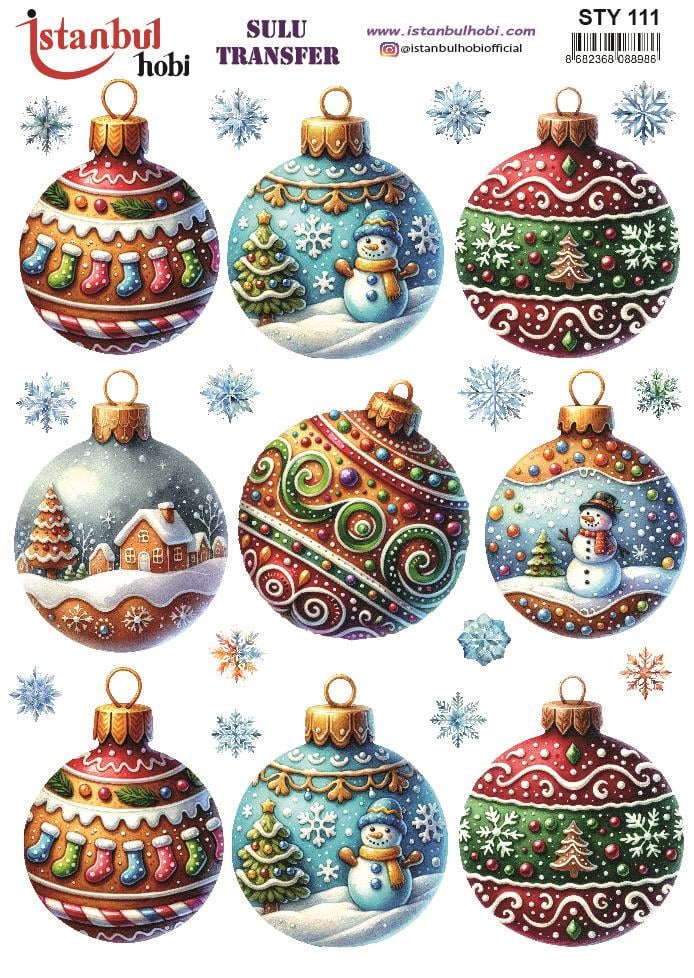 Yılbaşı Sulu Transfer 25x35cm STY111