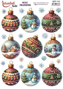 Yılbaşı Sulu Transfer 25x35cm STY111