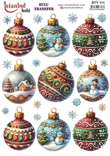 Yılbaşı Sulu Transfer 25x35cm STY111