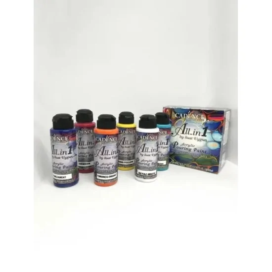 Cadence Hazır Akrilik Pouring Boya Seti 120ml All-in-1