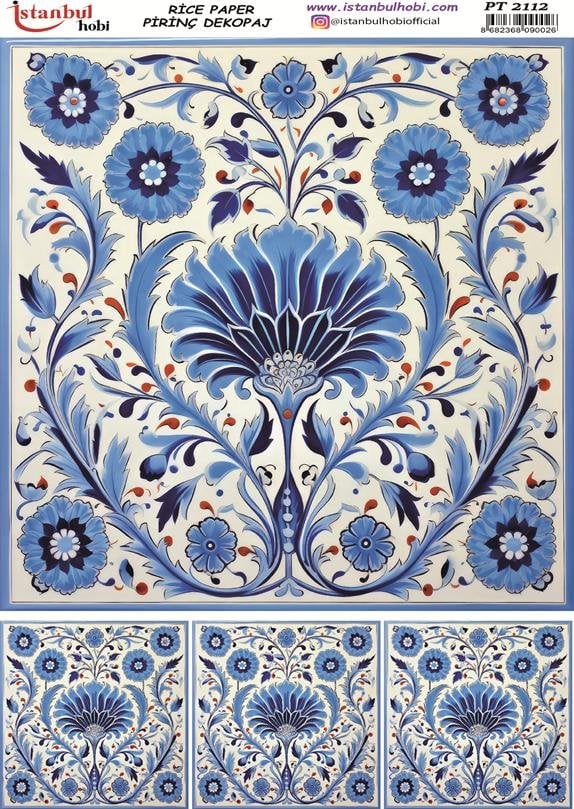 Pirinç Dekopaj Kağıdı 30x42cm PT-2112 Etnik