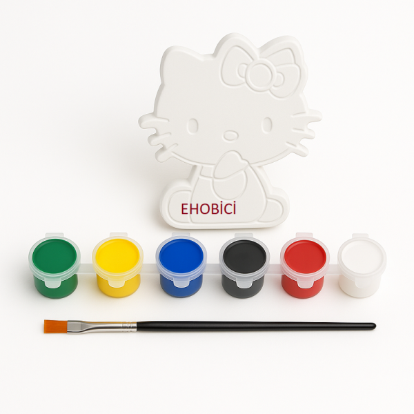 Ehobici Taş Boyama Seti Hello Kitty 6 Renk Akrilik Boya 5ml + Fırça