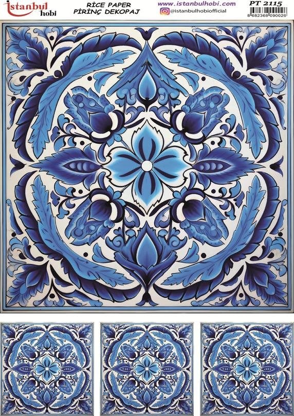 Pirinç Dekopaj Kağıdı 30x42cm PT-2115 Etnik