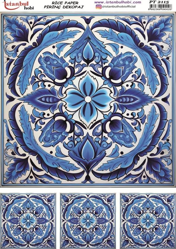 Pirinç Dekopaj Kağıdı 30x42cm PT-2115 Etnik