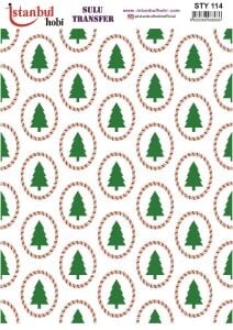 Yılbaşı Sulu Transfer 25x35cm STY114