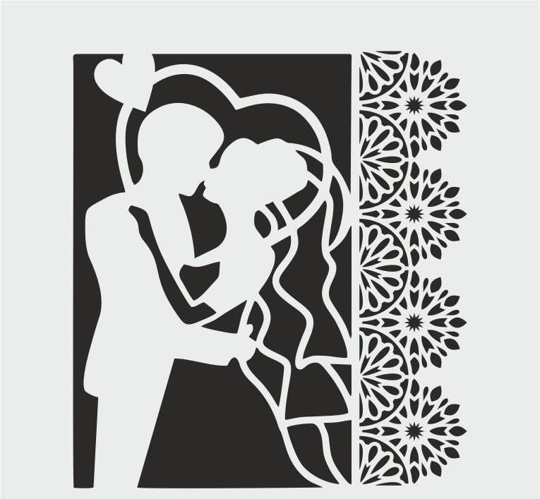 Siluet Desenler Stencil Şablon (25x25) SL-050