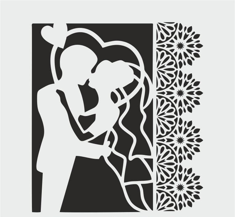 Siluet Desenler Stencil Şablon (25x25) SL-050