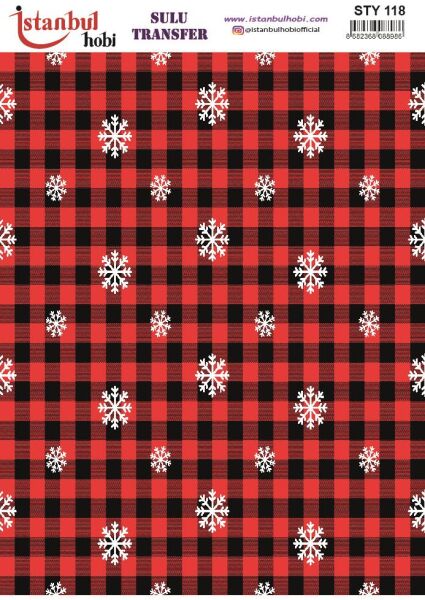 Yılbaşı Sulu Transfer 25x35cm STY118