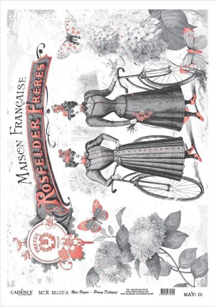 Cadence Mix Media Varak Pirinç Dekopaj MAV-01 ROSE GOLD