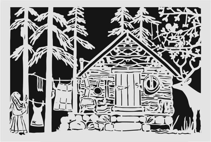 Siluet Desenler Stencil Şablon (21x30) SL-054